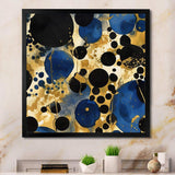 Abstract Pattern With Blue & Golden Textures XI Canvas Canvas