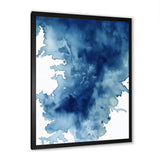 Abstract Classic Blue III Framed Print Vibrant Black - 1.5"Width