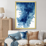 Abstract Classic Blue III Framed Print Vibrant Black - 1.5"Width