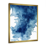 Abstract Classic Blue III Framed Print Vibrant Gold - 1.5"Width