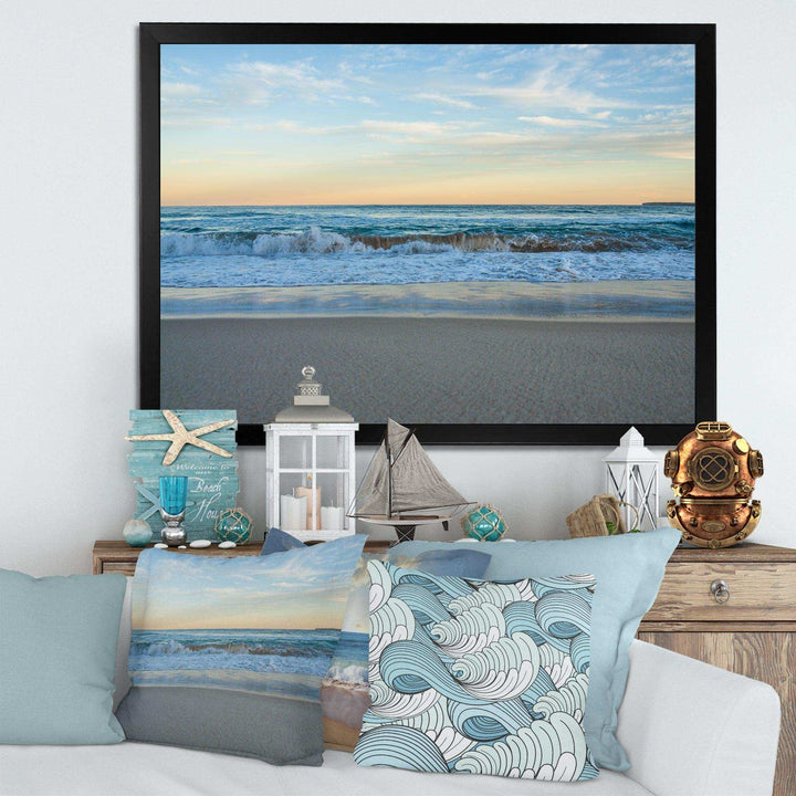 Blue Splashing Scene Beach