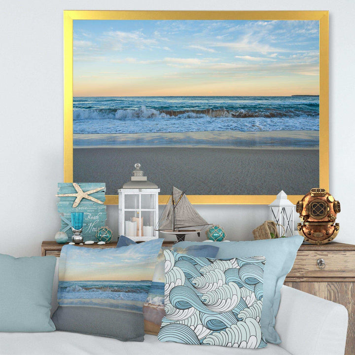 Blue Splashing Scene Beach