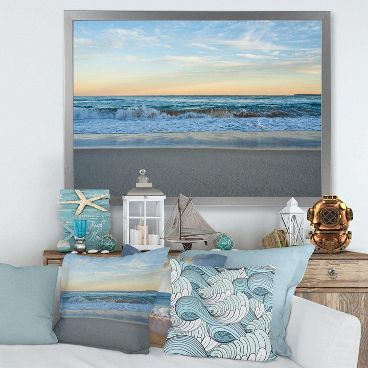 Blue Splashing Scene Beach