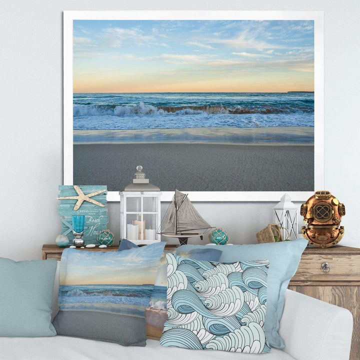 Blue Splashing Scene Beach