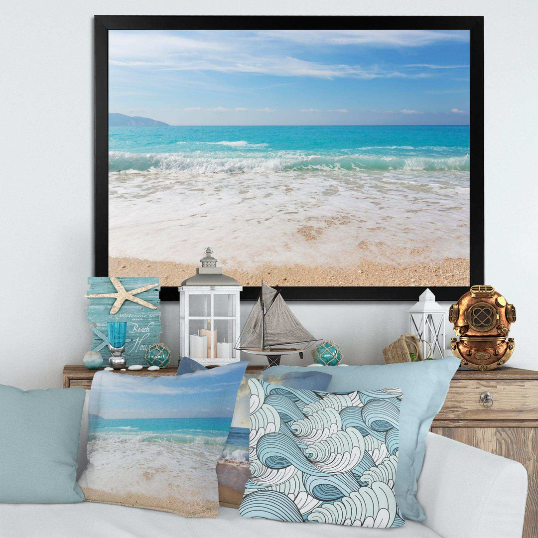 White Waves Kissing Beach Sand