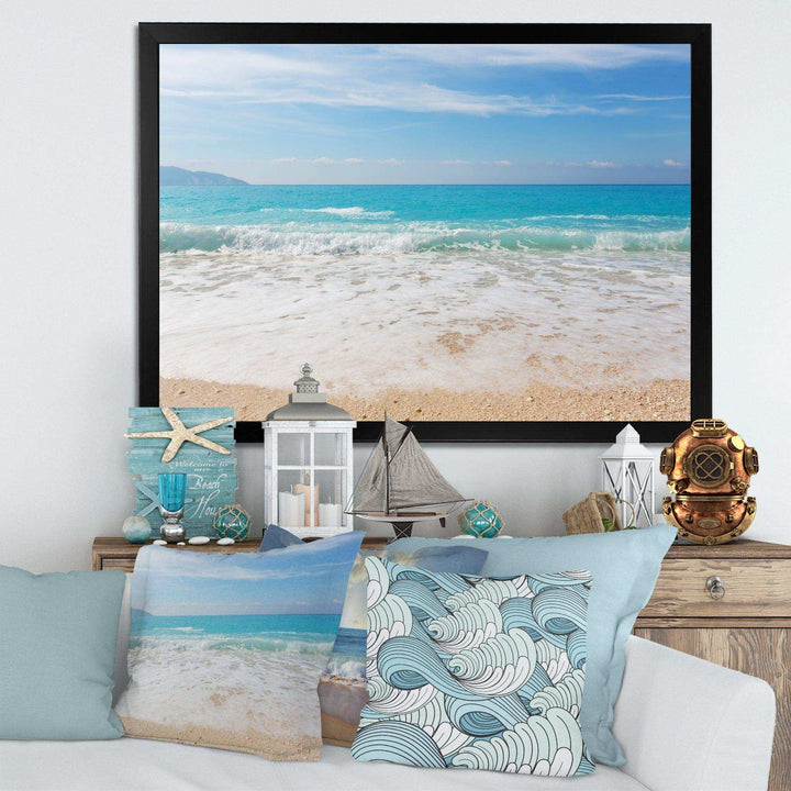 White Waves Kissing Beach Sand