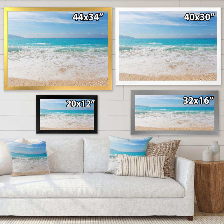 White Waves Kissing Beach Sand