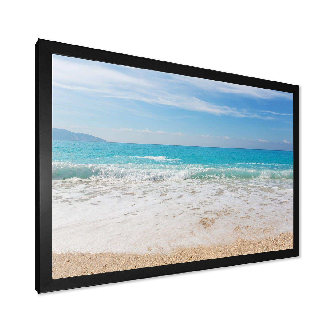 White Waves Kissing Beach Sand