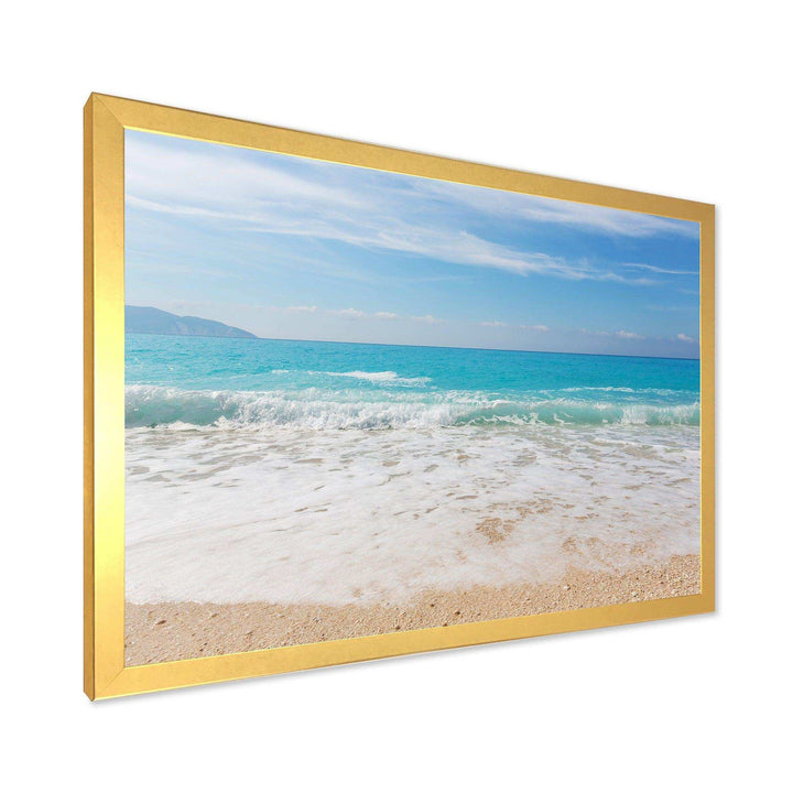 White Waves Kissing Beach Sand