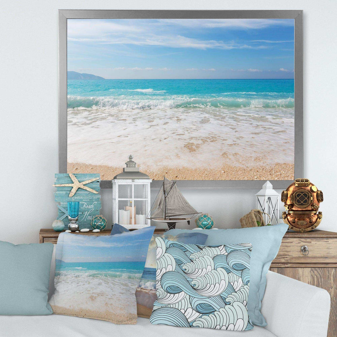 White Waves Kissing Beach Sand