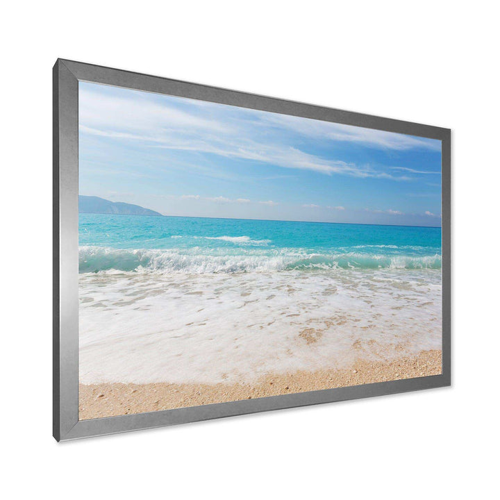 White Waves Kissing Beach Sand