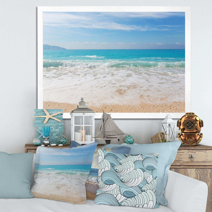 White Waves Kissing Beach Sand