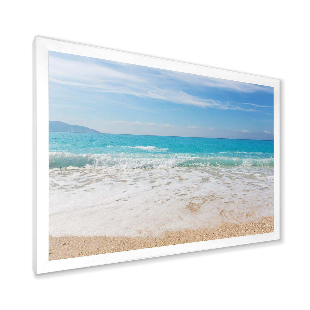 White Waves Kissing Beach Sand