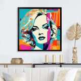 1950S Pop Art Pastel Woman Portrait Canvas Canvas