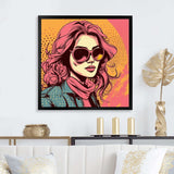 1950S Pop Art Pink Woman Portrait II Canvas Canvas