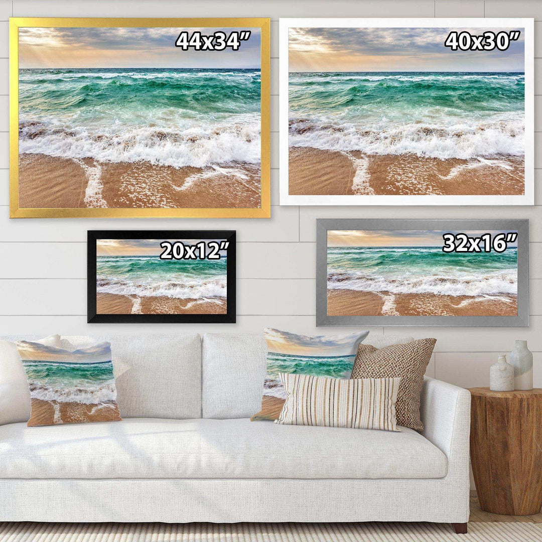 Crystal Clear Blue Foaming Waves