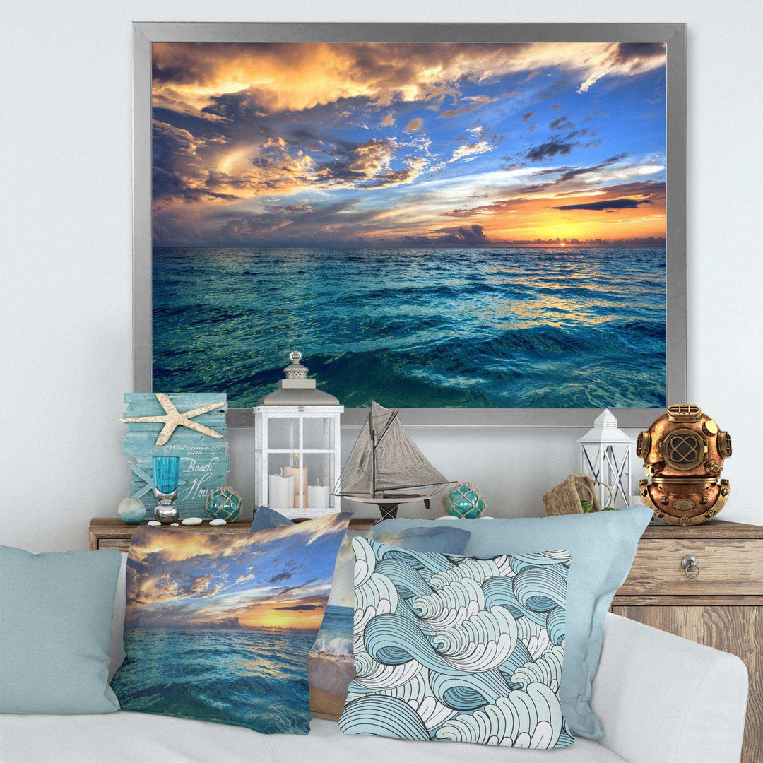 Exotic Tropical Beach at Sunset