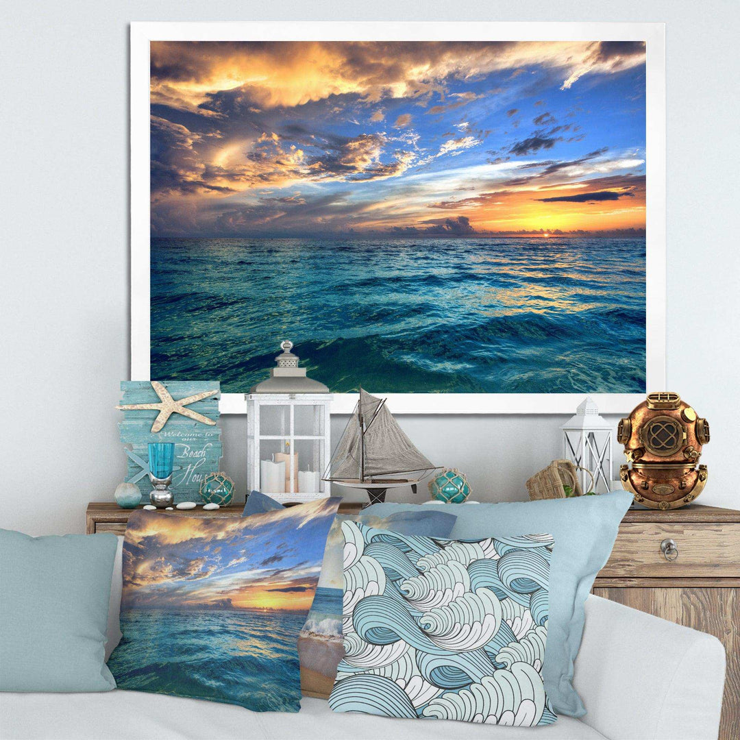 Exotic Tropical Beach at Sunset