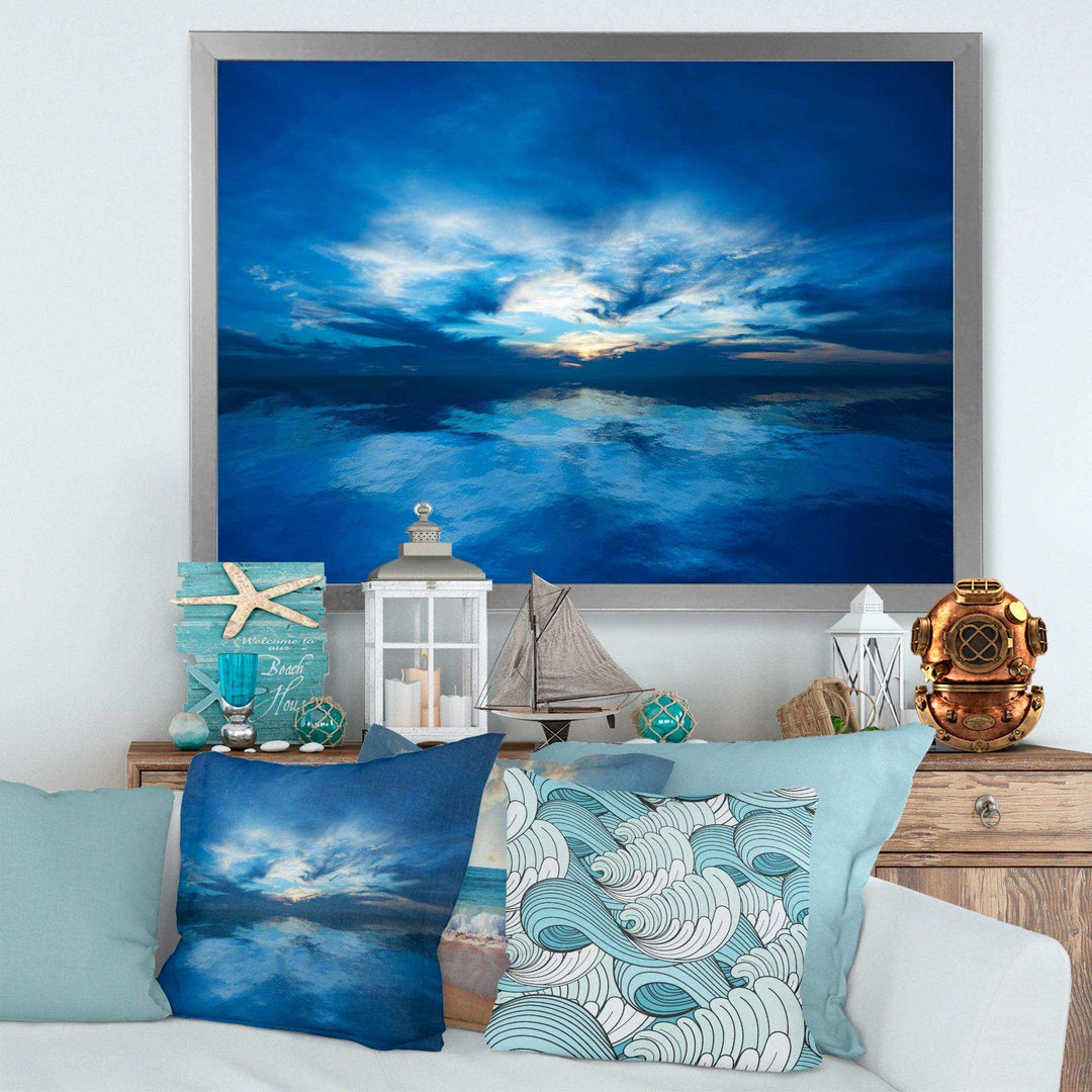 Blue Waters and Blue Sky Sunset