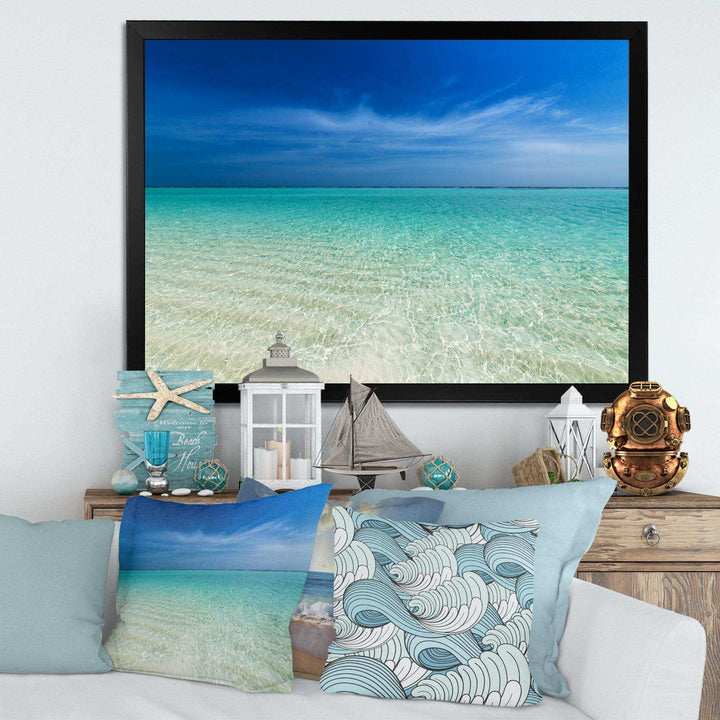 Turquoise Ocean Under Blue Sky