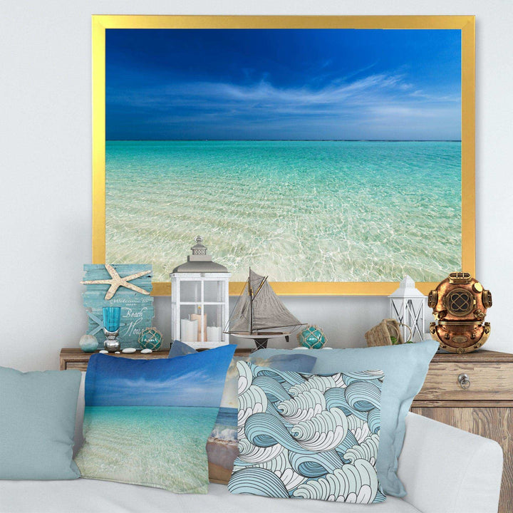 Turquoise Ocean Under Blue Sky
