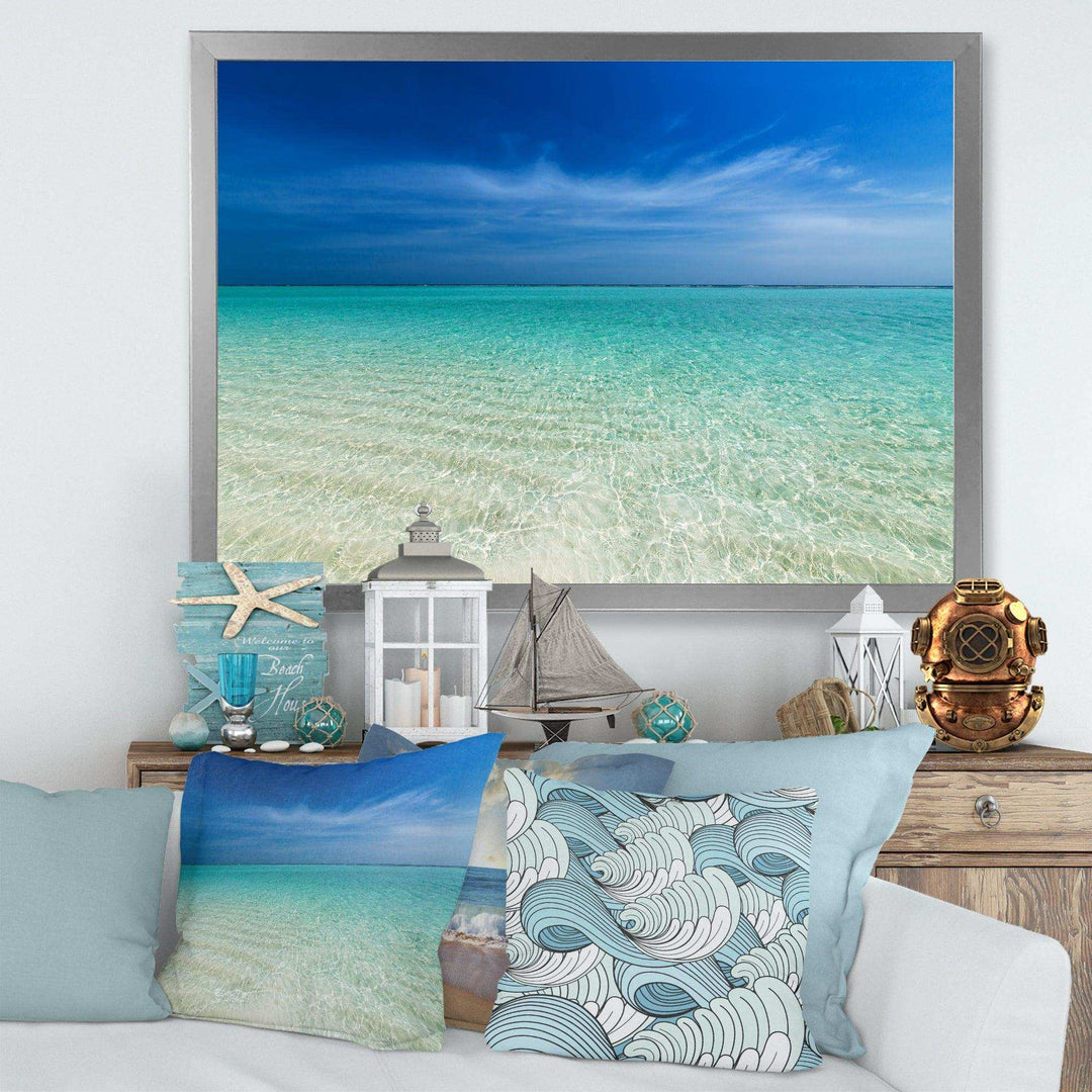 Turquoise Ocean Under Blue Sky