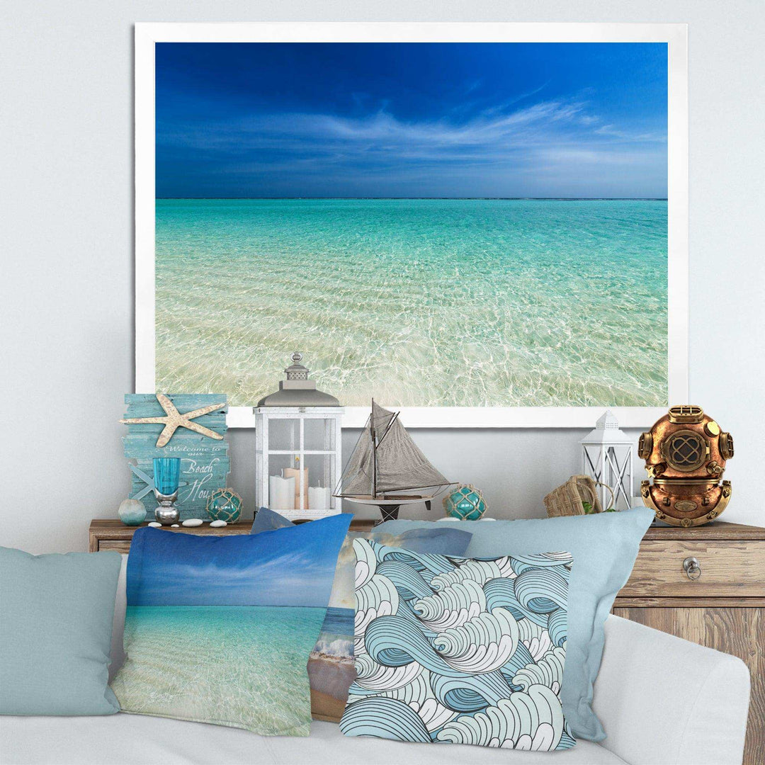 Turquoise Ocean Under Blue Sky
