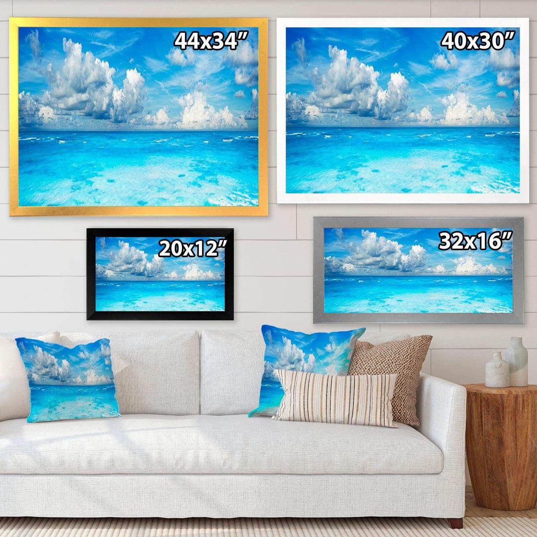 Bright Blue Waters and Sky Panorama