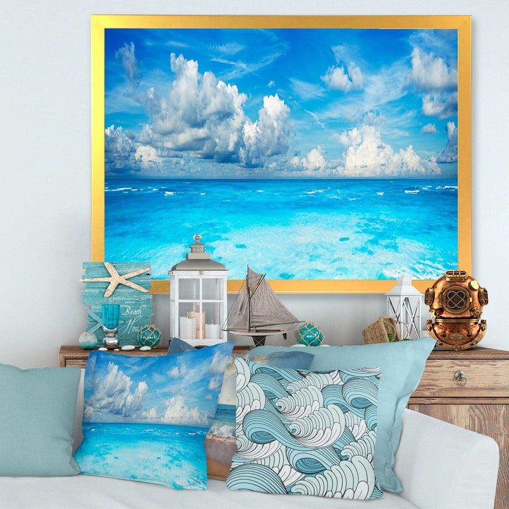 Bright Blue Waters and Sky Panorama