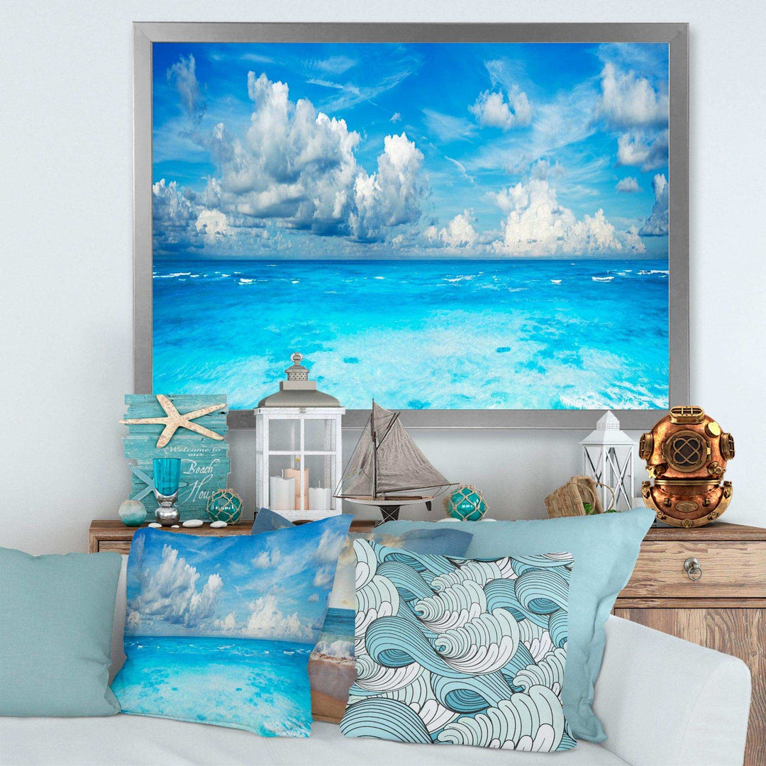 Bright Blue Waters and Sky Panorama