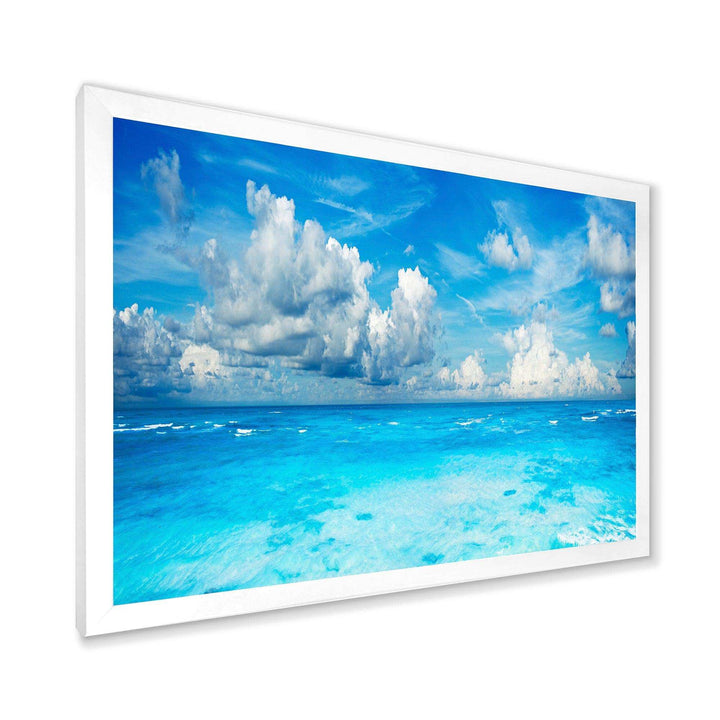 Bright Blue Waters and Sky Panorama