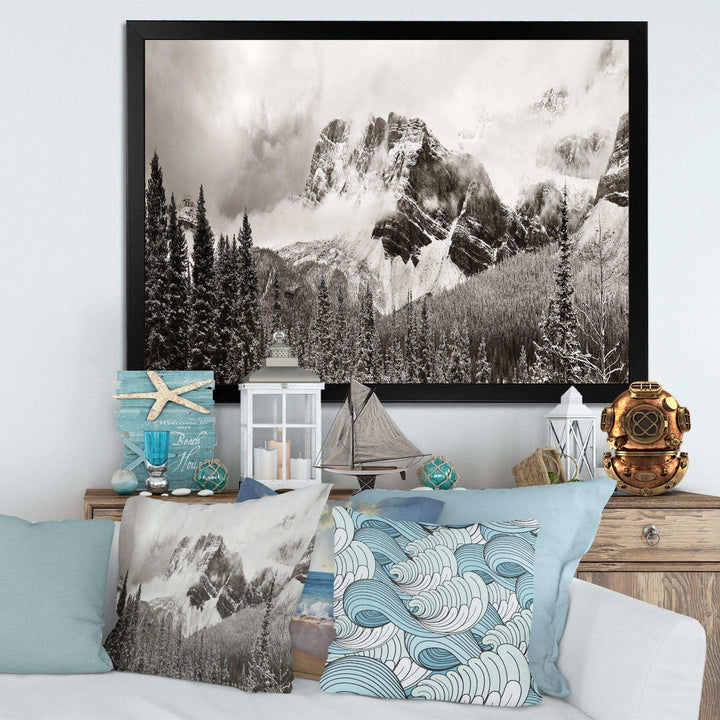 Snow Capped Hills and Bow Lake