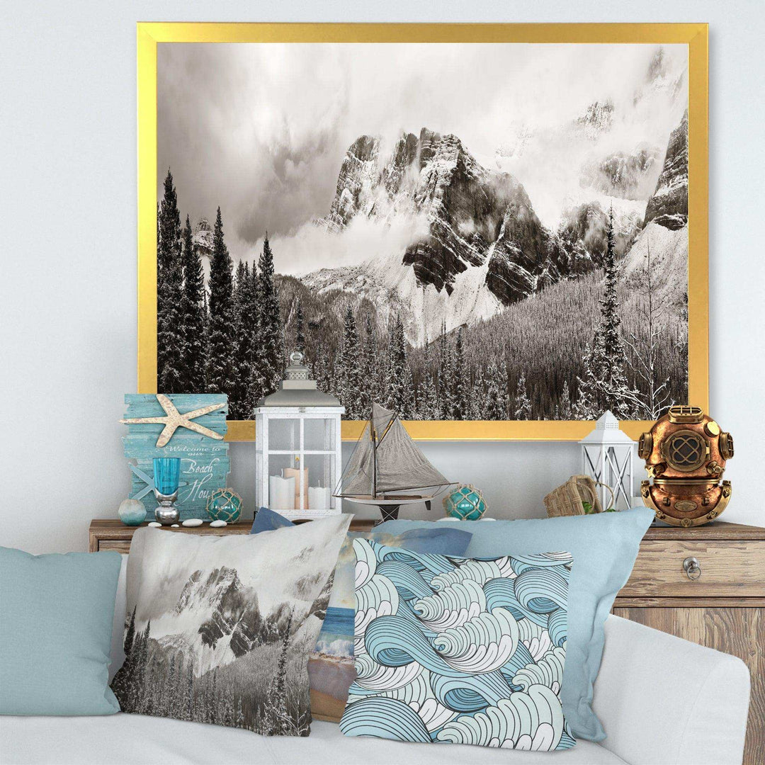 Snow Capped Hills and Bow Lake
