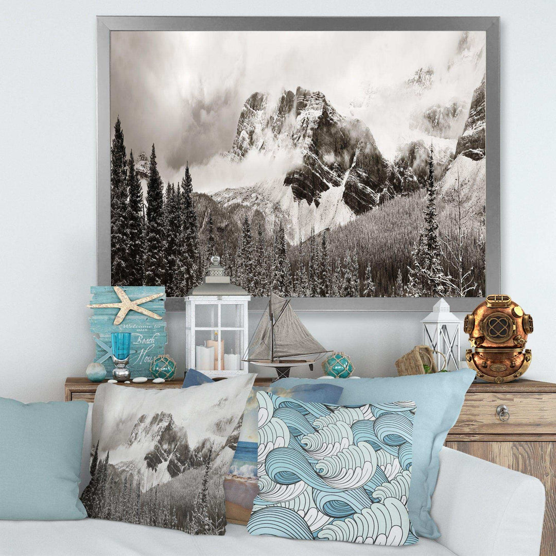 Snow Capped Hills and Bow Lake