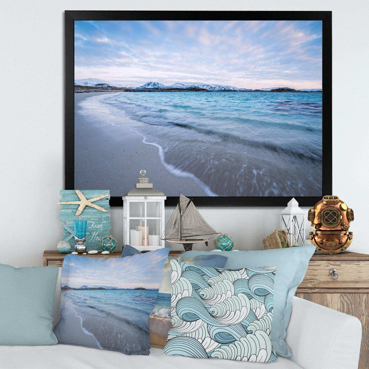 Waves Splashing the Calm Seashore