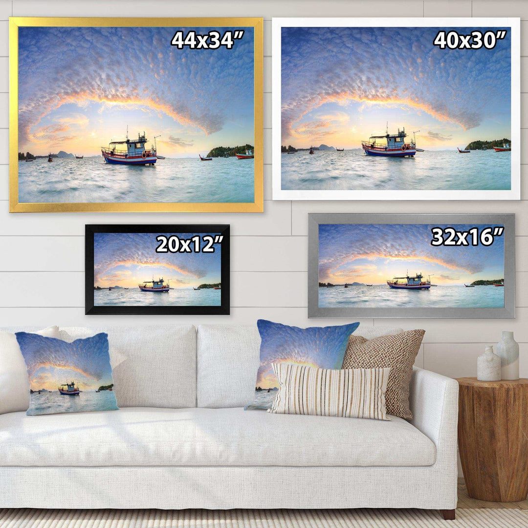 Fishing Boat at Phuket Sunrise Beach