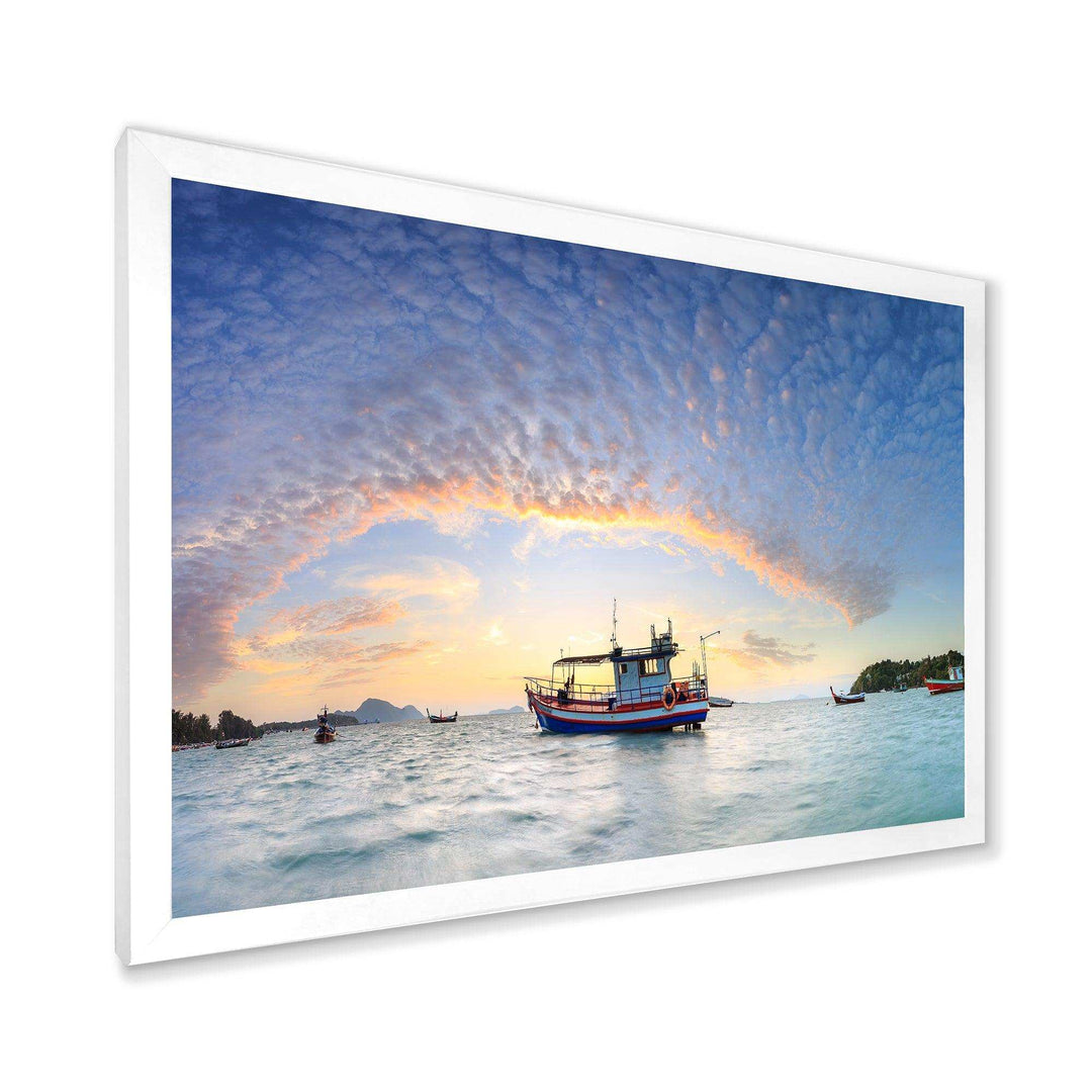 Fishing Boat at Phuket Sunrise Beach