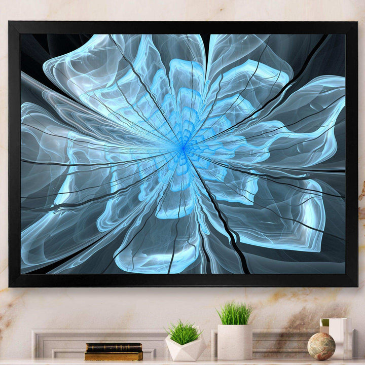 Light Blue Flower with Large Petals - Modern Canvas Wall Art