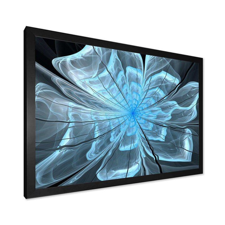 Light Blue Flower with Large Petals - Modern Canvas Wall Art