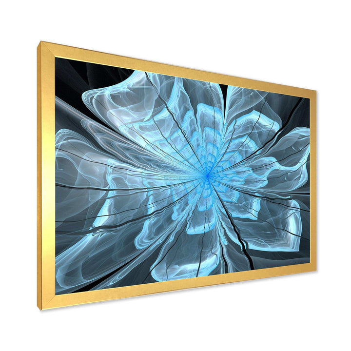 Light Blue Flower with Large Petals - Modern Canvas Wall Art