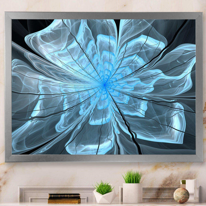 Light Blue Flower with Large Petals - Modern Canvas Wall Art