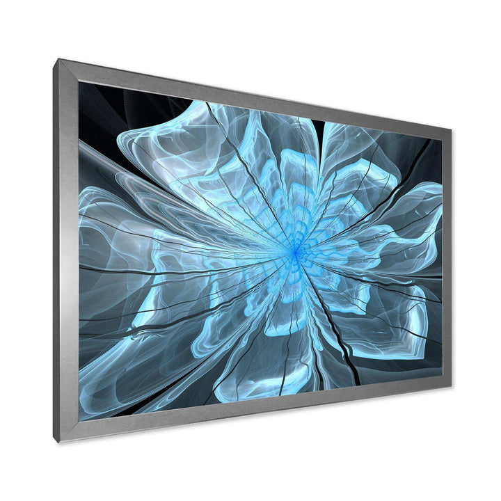 Light Blue Flower with Large Petals - Modern Canvas Wall Art