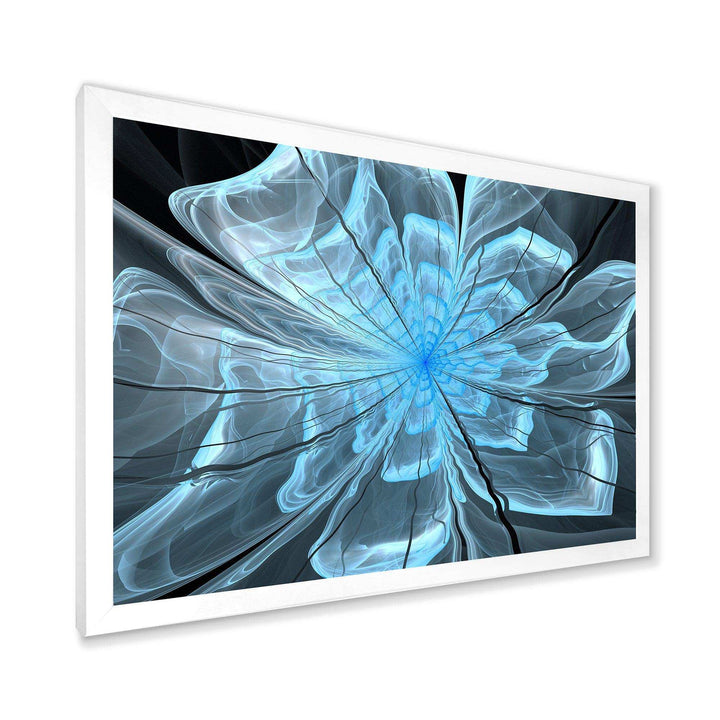 Light Blue Flower with Large Petals - Modern Canvas Wall Art