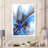 Symmetrical Large Blue Fractal Flower