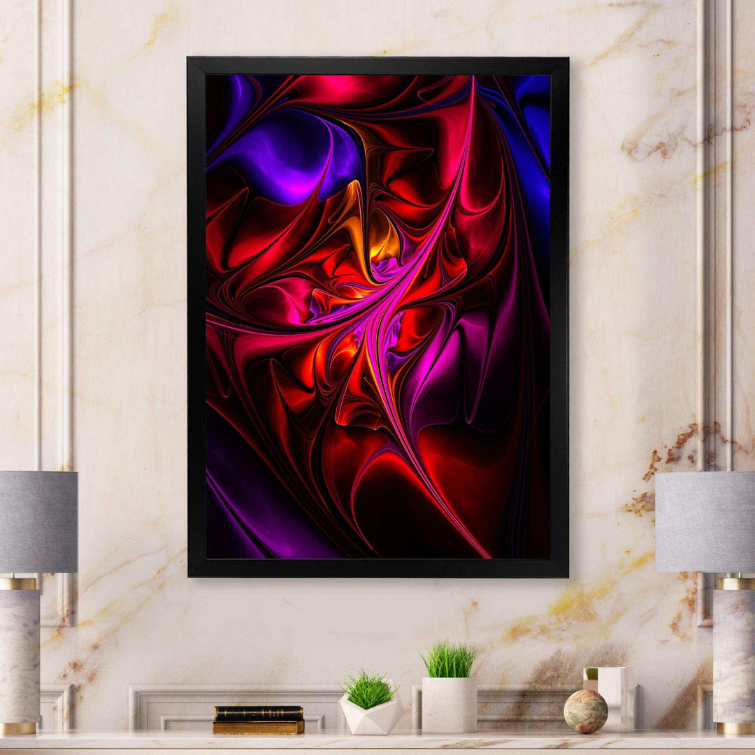 Multi Colored Magenta Stained Glass - Modern Canvas Wall Art