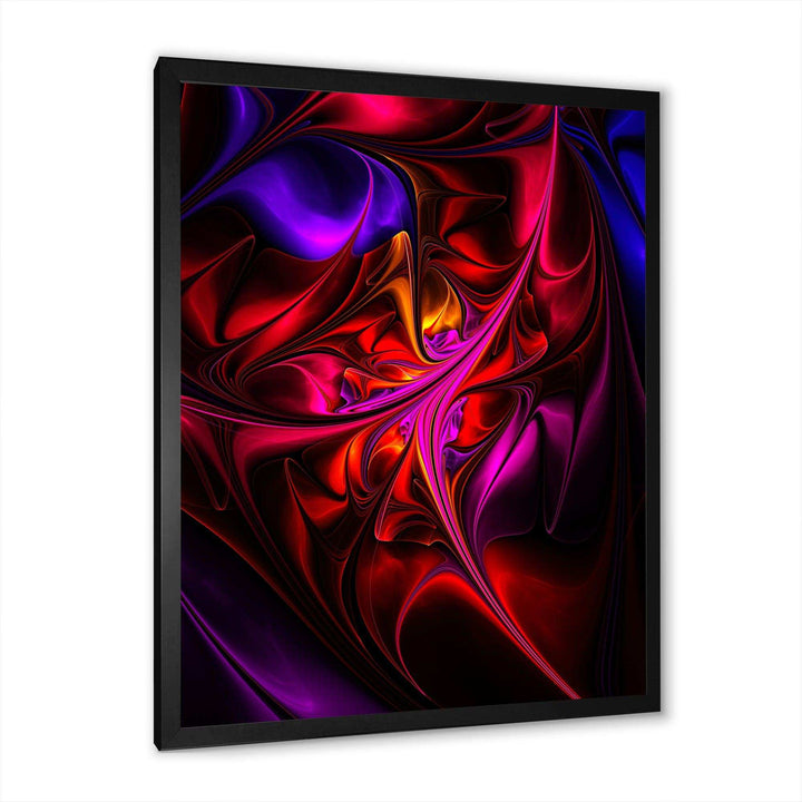 Multi Colored Magenta Stained Glass - Modern Canvas Wall Art