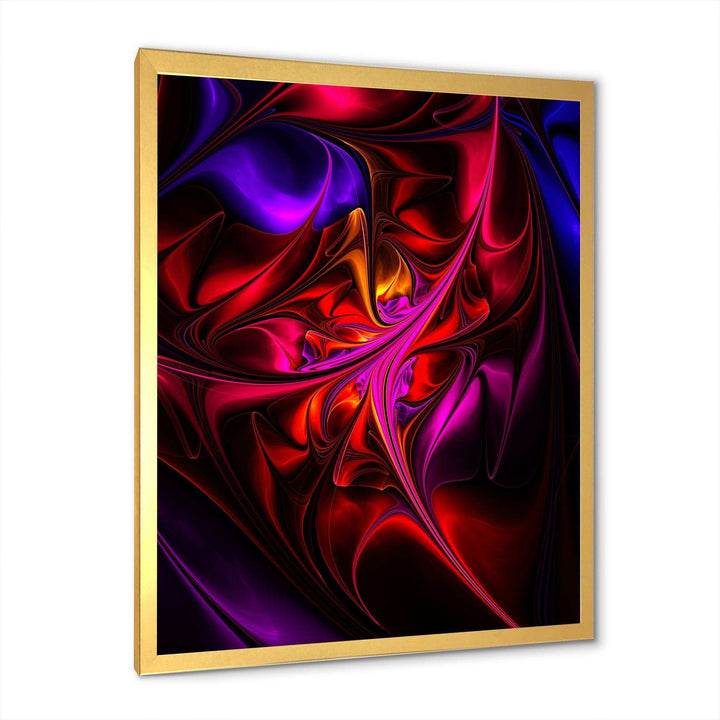 Multi Colored Magenta Stained Glass - Modern Canvas Wall Art