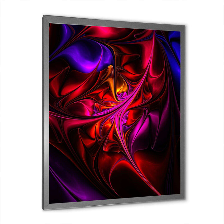 Multi Colored Magenta Stained Glass - Modern Canvas Wall Art