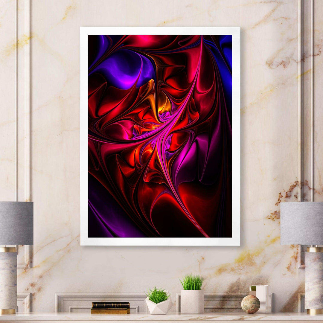 Multi Colored Magenta Stained Glass - Modern Canvas Wall Art