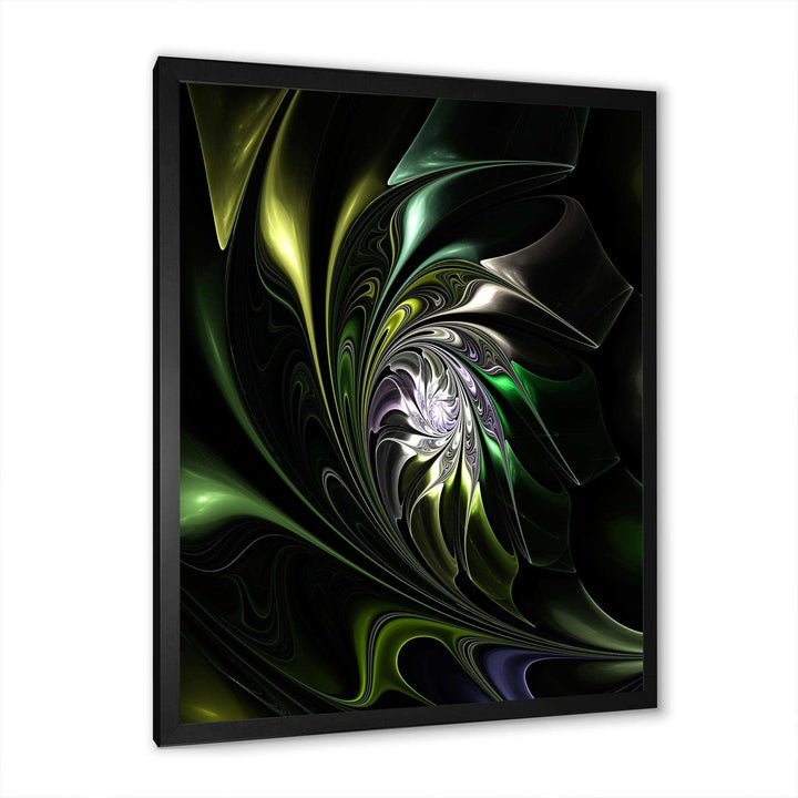 Multi Colored Green Stained Glass - Modern Canvas Wall Art